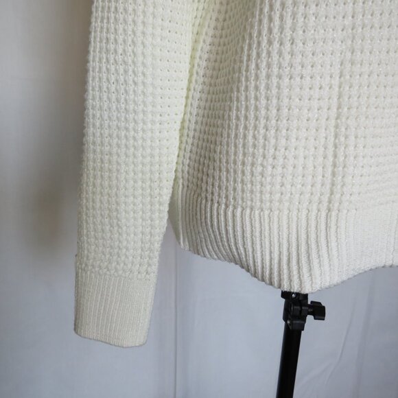 Time and Tru White OFF Cream Pullover Women’s Sweater M (8-10) - Picture 4 of 9